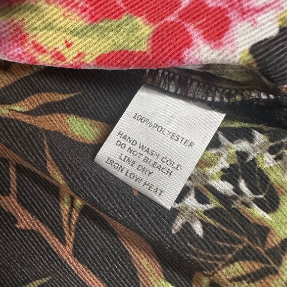 Ee:Some Womens S/M Black Floral Kimono Cardigan Jacket Lightweight Polyester - Picture 6 of 8